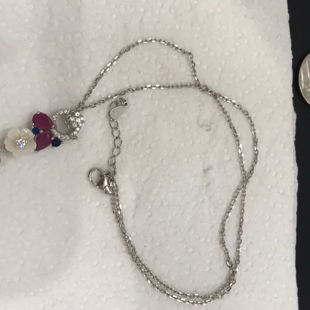 Real Ruby, Emerald & Chrome Diopside Necklace - image 3